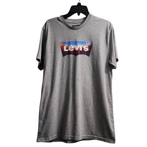 Levi's Graphic T-Shirt Mountain Logo Crew Neck‎ Tee Casual Top Size L